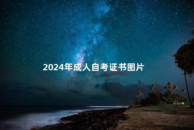 2024年成人自考证书图片