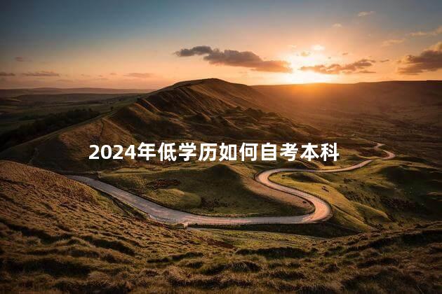 2024年低学历如何自考本科