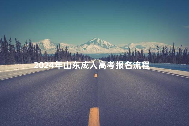 2024年山东成人高考报名流程