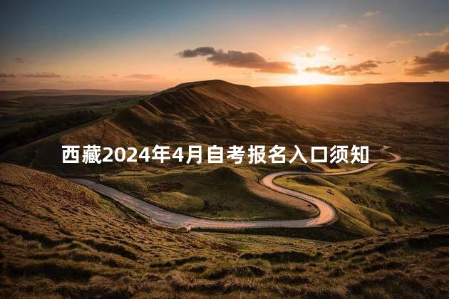 西藏2024年4月自考报名入口须知
